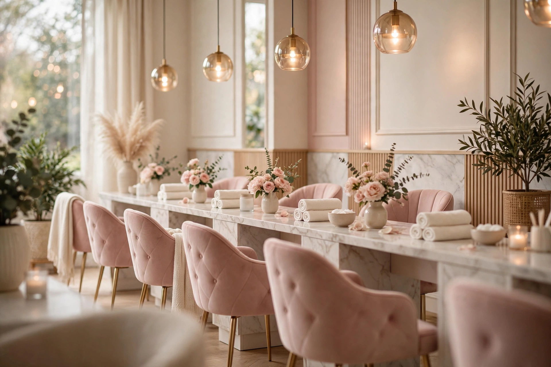 Manicure in the salon
