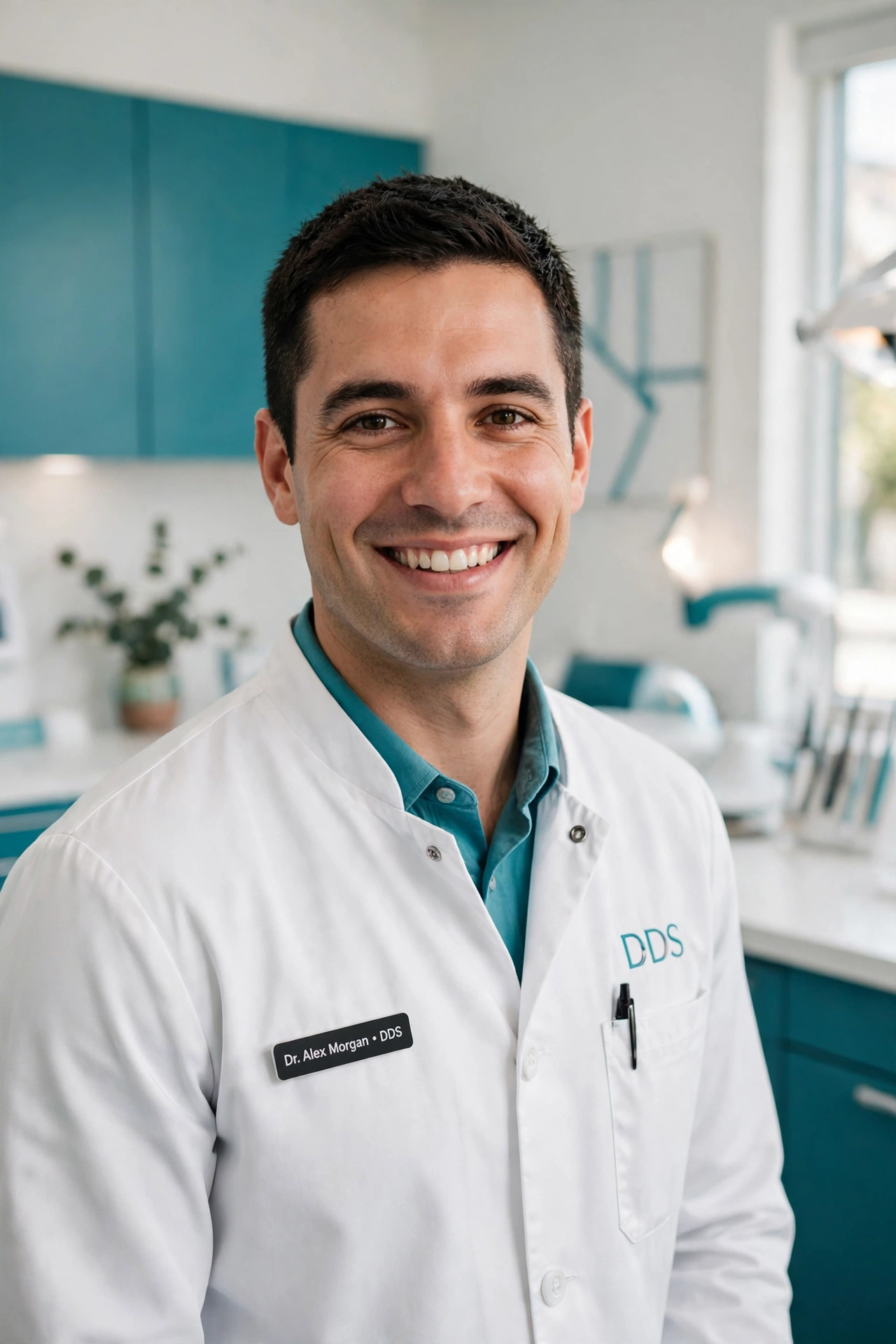 Concept portrait of a friendly dentist