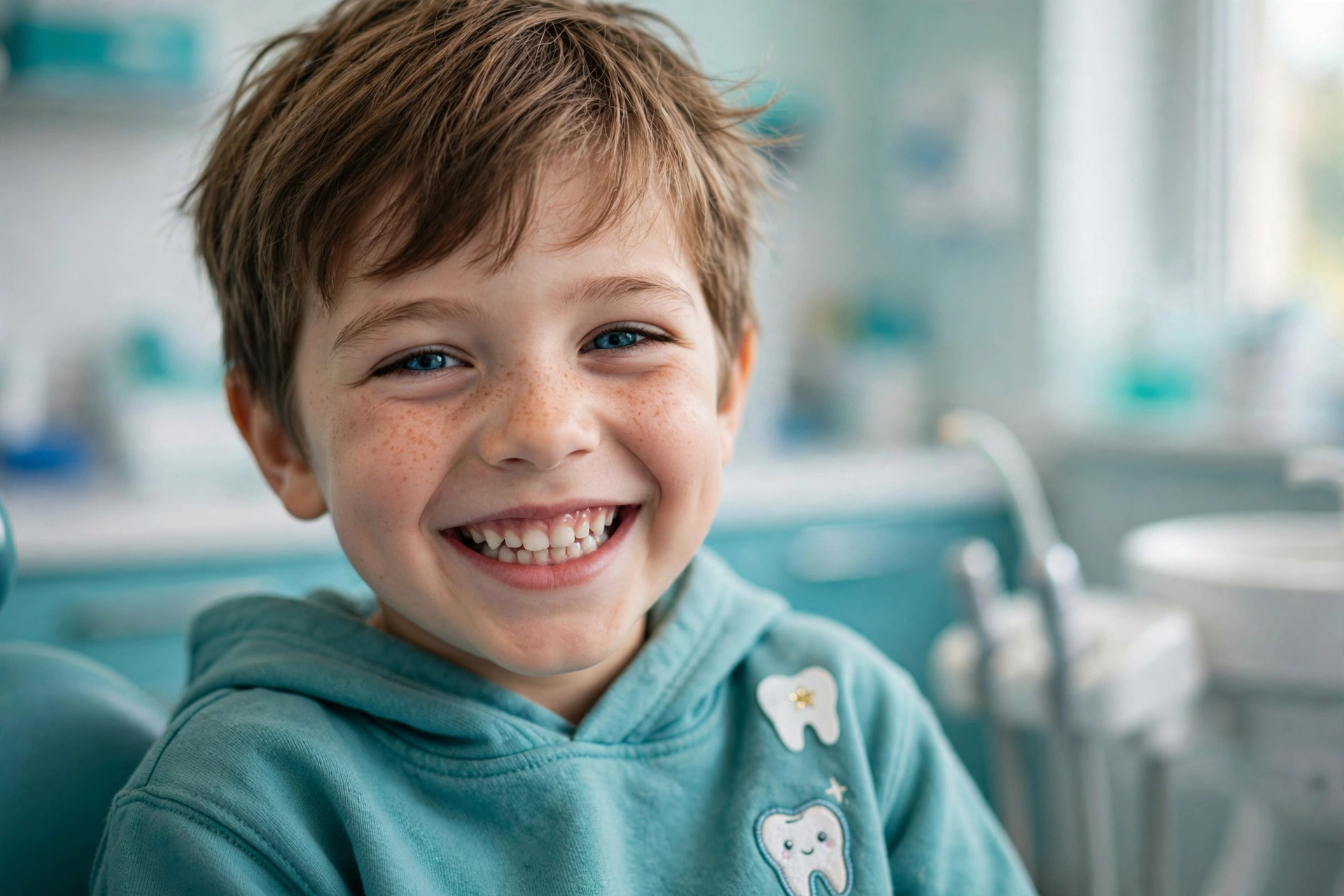 Happy child with a healthy smile