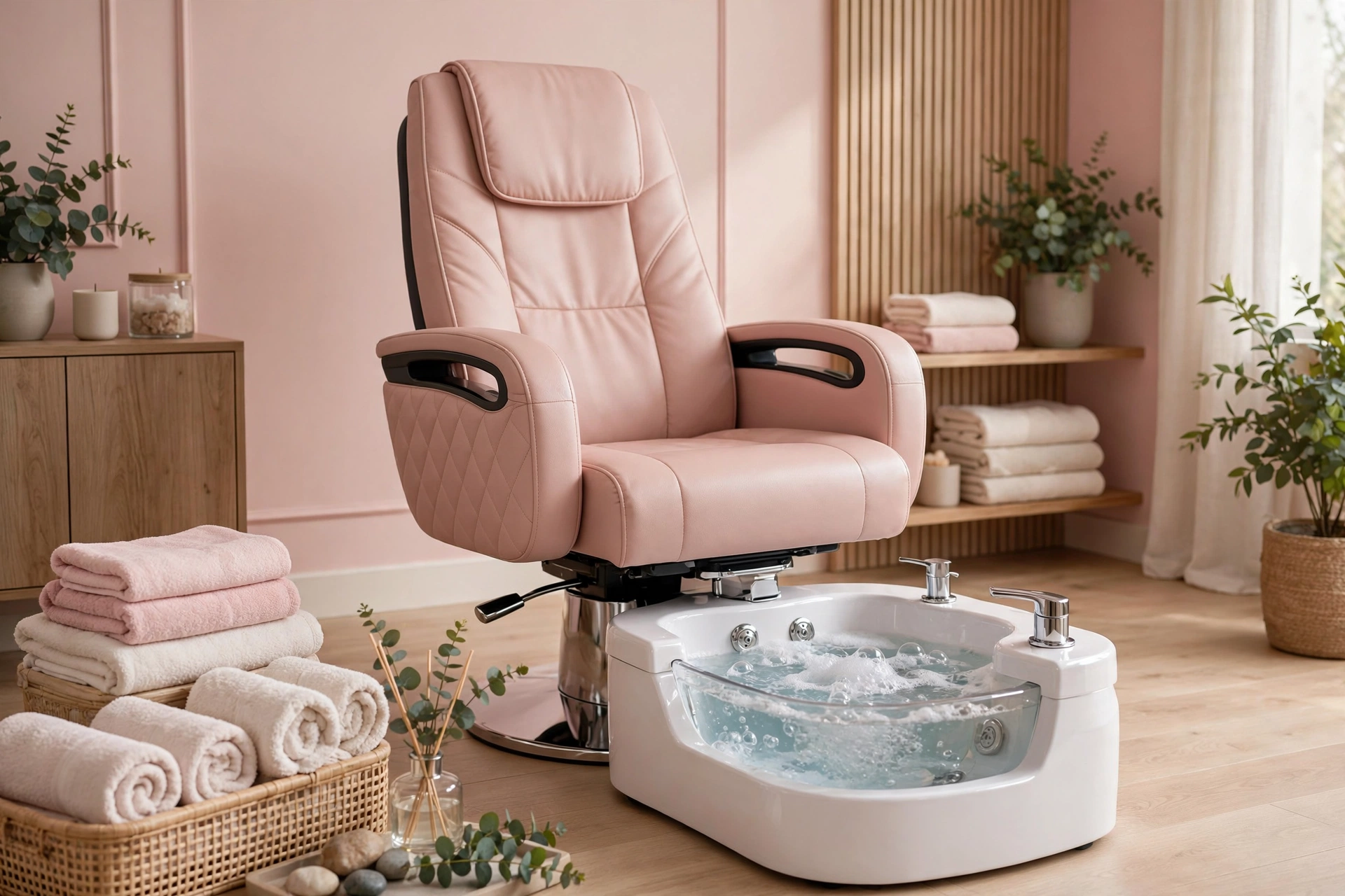 Relaxing spa pedicure station