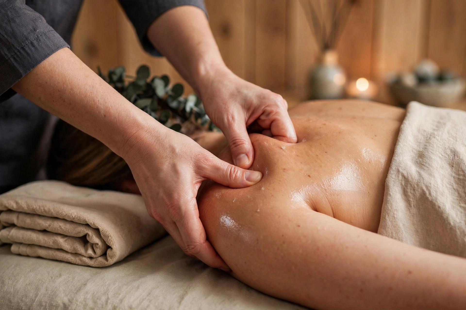 Concept image: deep tissue massage treatment