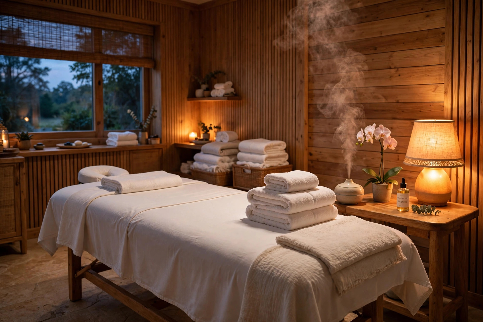 Concept image: calm massage treatment room