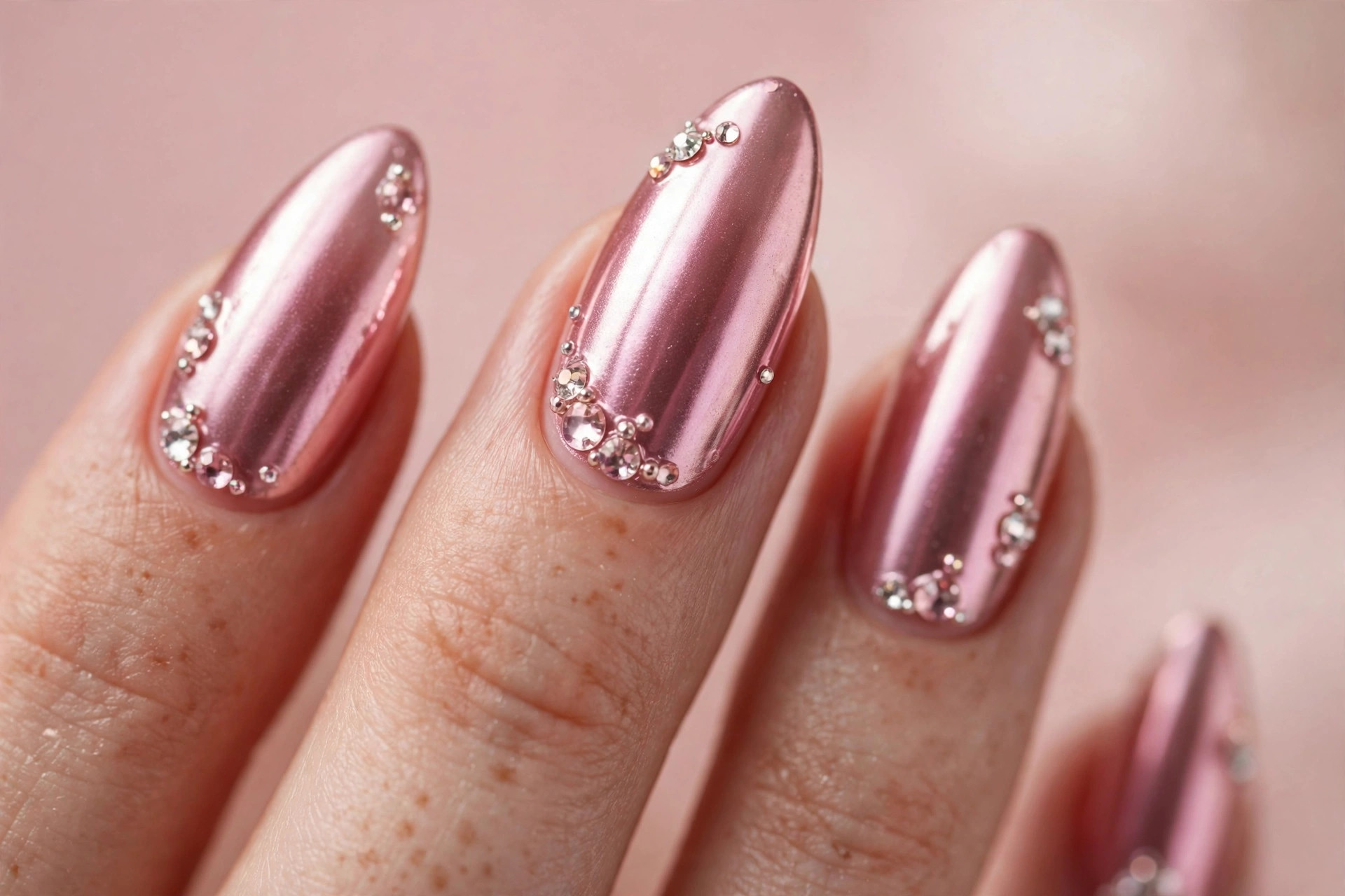 Elegant nail art close-up