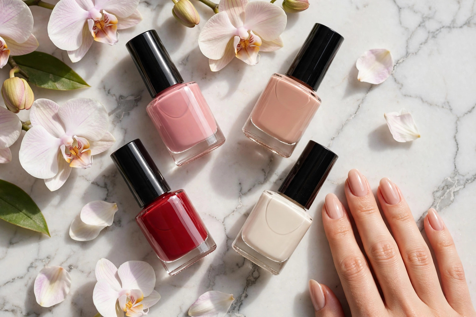Gel nail polish in soft shades