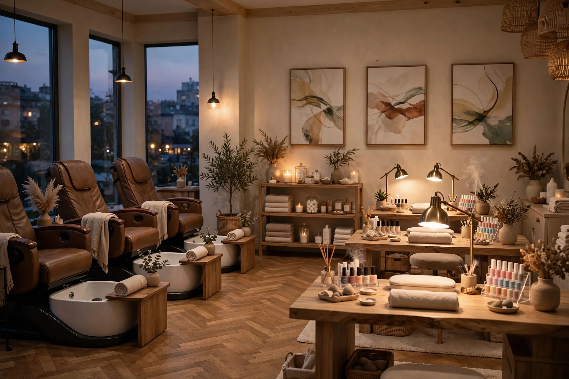 Nail salon interior