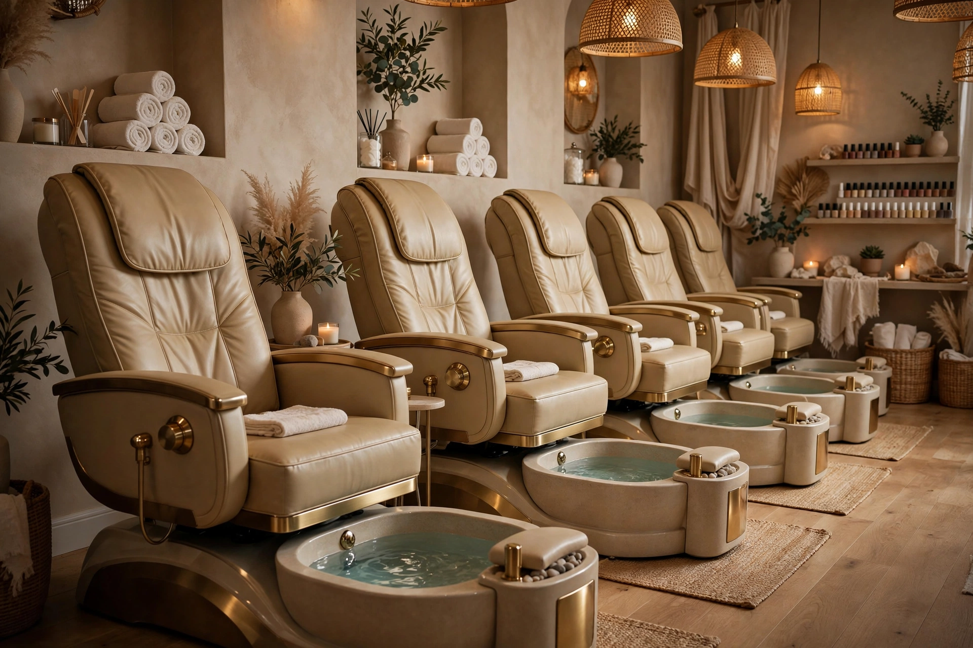Relaxing pedicure spa chairs