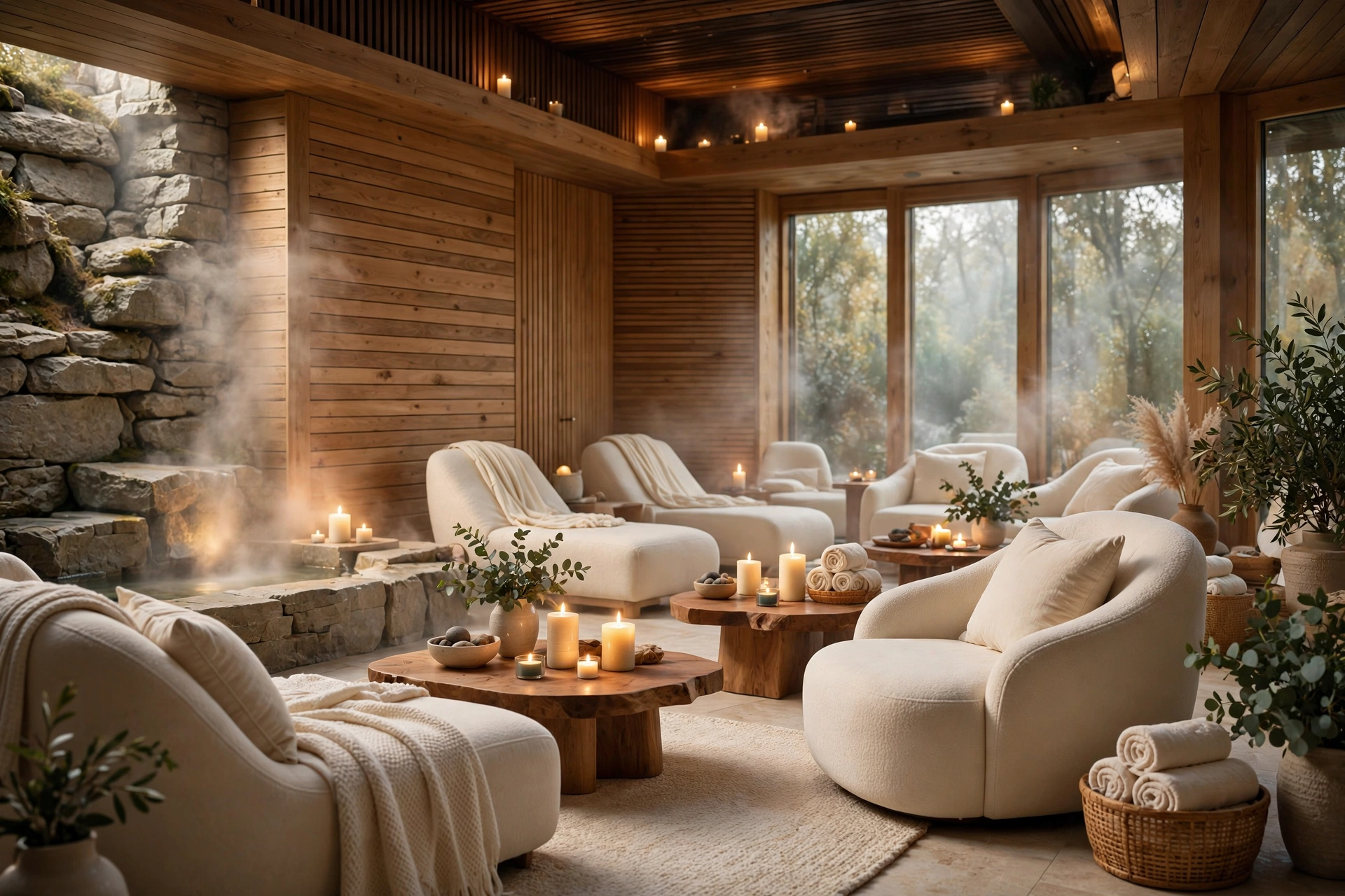 Serene spa lounge