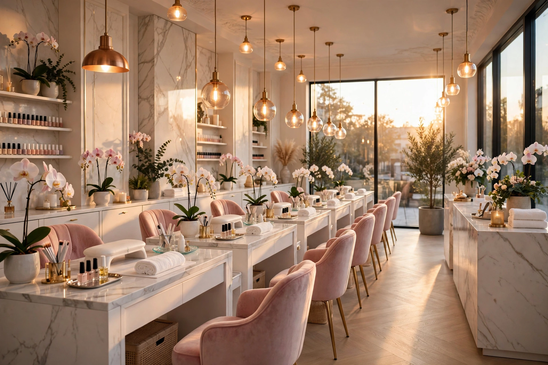 Boutique nail stations