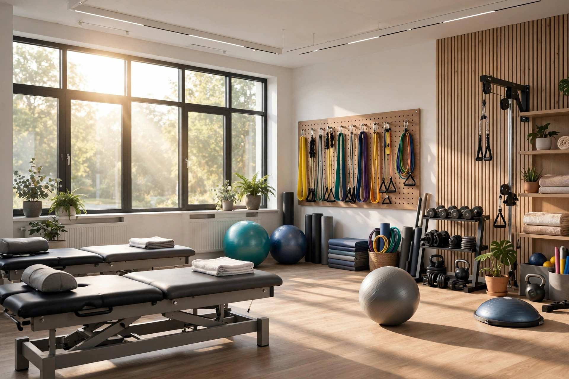 Modern physical therapy treatment space