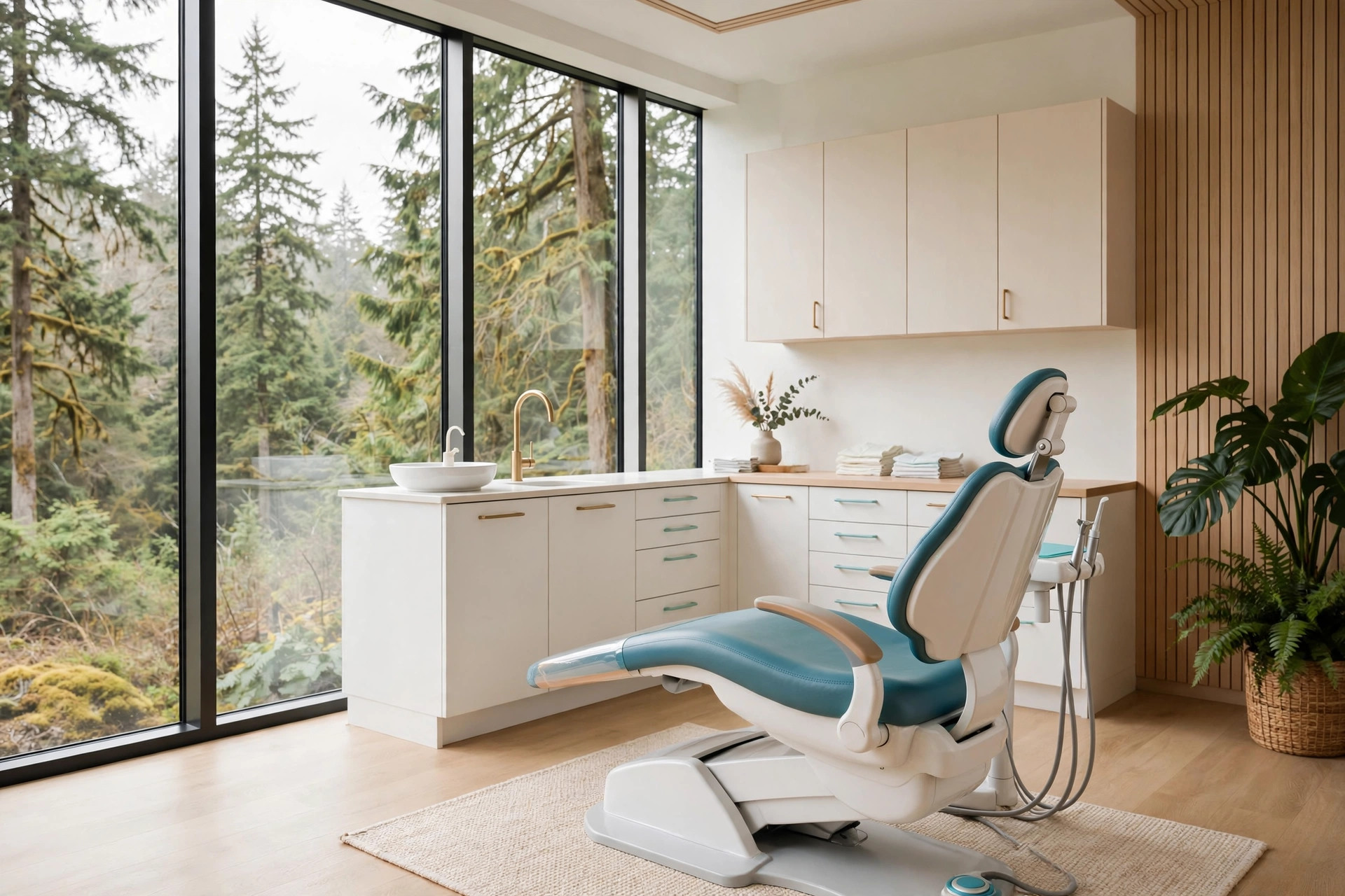 Concept illustration of a modern dental office interior
