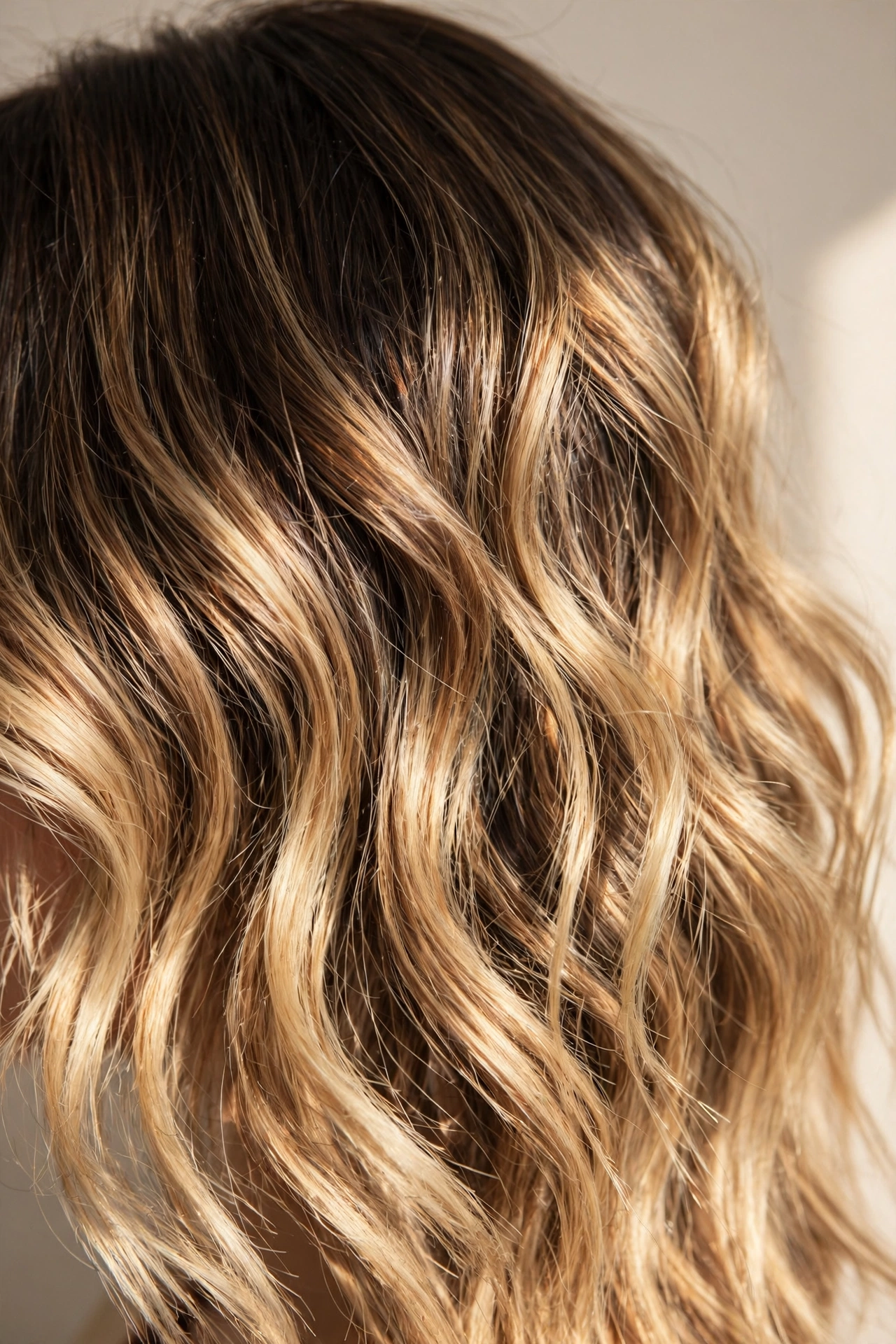 Lived-in balayage waves. Concept imagery.